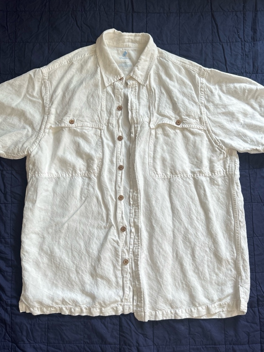 Caribbean Cream Short-Sleeve Button-Down Shirt